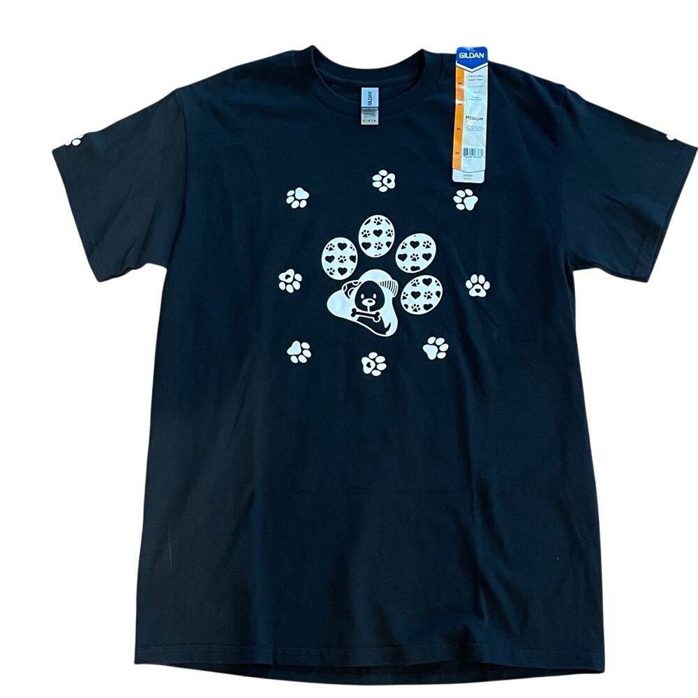 Gildan‎ Blue Love Wet Noses Kisses Graphic Tee Medium NWT
